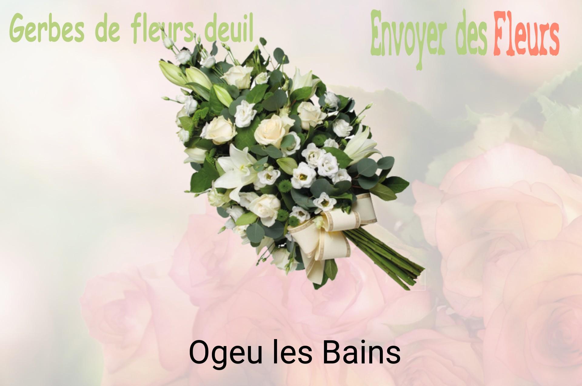 Gerbe de fleurs de deuil livrée à Ogeu-les-Bains